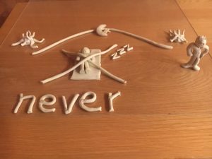 clay model of never